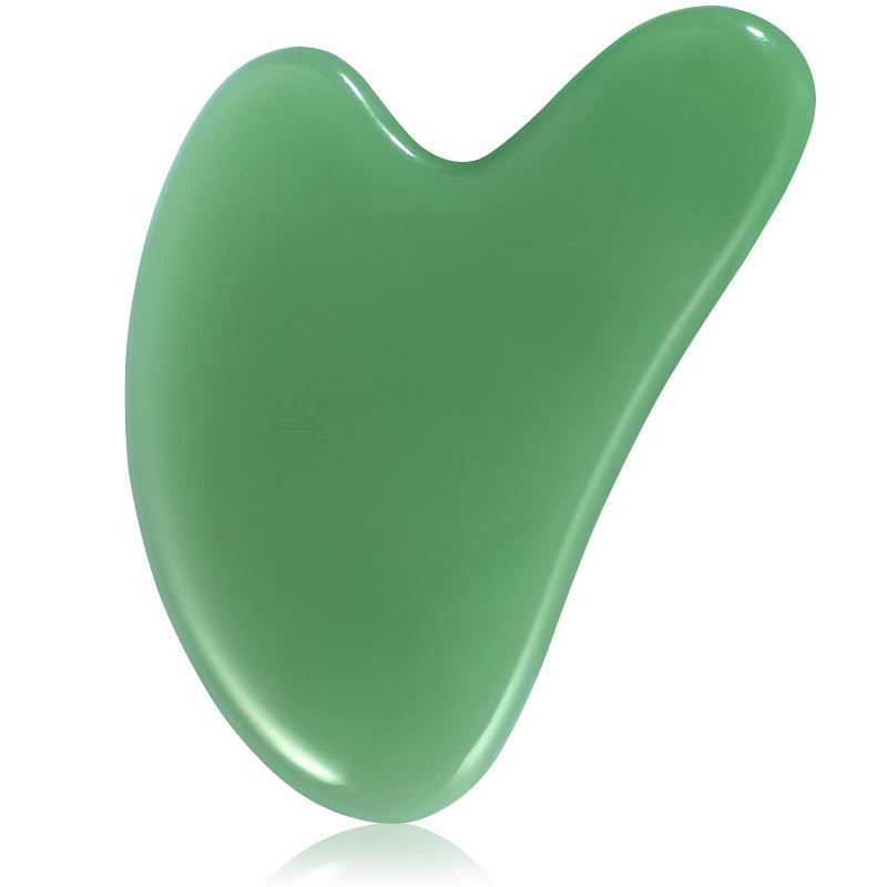 ROSENICE Gua Sha Facial Tools Guasha Tool Gua Sha Jade Stone Manual Massage Sticks for Jawline Sculpting and Puffiness Reducing for Face Body Tensions Reduce Festive Gifts - Image 1